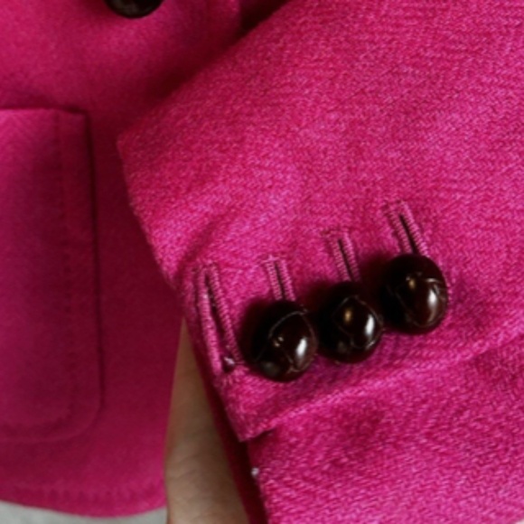 J.Crew pink wool herringbone blazer - Picture 7 of 8